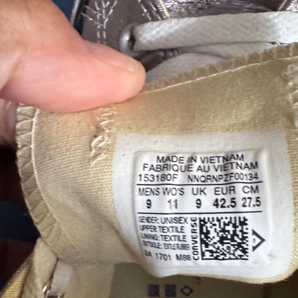Converse Silver Athletic Shoes - Picture 3 of 4